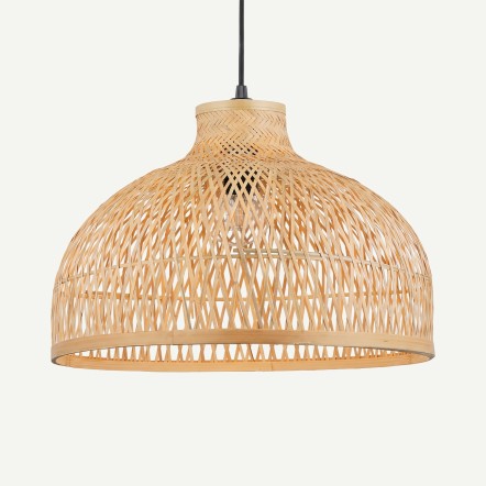 Milos Doğal Bambu El Örmesi Tasarım Avize 40x29 cm